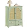 SoBuy Scarpiera da ingresso, Mobile da cucina, Credenza con ante a traliccio, Mobiletto cassettiera, Verde, 70x34x90cm FSB72-GR