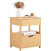 SoBuy® Comodini letto, tavolino da salotto o soggiorno, con cassetto,bianco,FRG258-N,IT