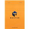 Calligraphe 10706C Bloc Notes Master a punto metallico intestazione arancione (un marchio di Clairefontaine) - A6 10,5x14,8 cm - 100 Fogli Quadretti Piccoli - Carta 70 g - Copertina in carta rivestita