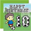 Stuff4 Biglietto di auguri per 10° compleanno ragazzo, tifoso di calcio