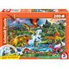 Schmidt Spiele 56535 Affascinanti giganti preistorici, puzzle per bambini da 200 pezzi in cartone d'erba