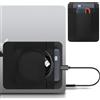 Lacdo Custodia Portatile per Disco Rigido Esterno, 2 Tasche Stick on Pouch Holder per laptop, 2.5 Seagate, WD, HDD Esterno Toshiba SSD, Mouse Wireless, Cavo, Custodia con Adesivo Riutilizzabile, Nero