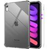 MoKo Custodia per iPad Mini (A17 PRO), iPad Mini 7a/6a Gen. 8,3 Pollici (2024/2021) Cover Sottile e Leggera in TPU Morbido Custodia Protettiva Morbido TPU Trasparente Antiurto Tablet Cover, Nero