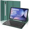 WINCHKING Tastiera per Samsung Galaxy Tab S10 Plus, Galaxy Tab S9/S9FE Plus Tastiera 12.4 2024, Cover Tastiera Bluetooth Italiano Rimovibile per Samsung S10+/S9+/S9 FE+ 12.4 Pollici 2024/2023, Verde scuro