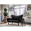 Dmora Divano Letto 2 posti Aquilonis, Sofà trasformabile, Divanetto per Ospiti, Poltrona Letto Contenitore, 140x65 h70 cm, Nero