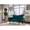 Dmora - Divano Letto 2 posti Aquilonis, Sofà trasformabile, Divanetto per Ospiti, Poltrona Letto, 140x65 h70 cm, Azzurro