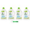 Beni Culinari 4 x Chanteclair Vert Lavatrice Igiene con Bicarbonato - Detersivo liquido per lavatrice - Detersivo 28 lavaggi 1260 ml + portachiavi Beni Culinari