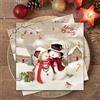 Wentsent 60 pezzi Tovaglioli di Natale, Tovaglioli Merry Christmas, Tovaglioli di carta a coppia di pupazzi di neve, Decorazione natalizia per la tavola, Tovaglioli natalizi con albero di Natale e