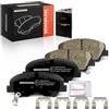 Frankberg Set di pastiglie dei freni incl. 4x Pastiglie dei Freni Anteriore Compatibile con i20 Coupé GB i20 GB IB Rio III UB i20 BC3 BI3 Rio IV FB SC YB Replace# 581011VA00