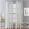 CHF Santa Barbara Tenda per finestra in voile con tasca per bastone, pannello singolo, 213,4 cm, verde