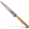 Güde Solingen - Coltello per pomodori seghettato forgiato, 13 cm, legno d'ulivo, ALPHA-OLIVE - doppio collarino, fatto a mano in Germania
