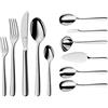 WMF - Set di Posate Kult per più Persone, costituito da Diversi Elementi, Acciaio Inox, Acciaio Inox, 66-Teilig