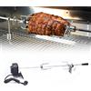 WSIKGHU Girarrosto a motore in acciaio inox, spiedo girevole, ago per carne, barbecue con grill, girarrosto a gas, 80 cm, spiedino girevole