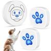 Whimsii Campanello per cani, campanello senza fili da esterno, pulsanti impermeabili IP55, 55 melodie, 4 livelli di volume e portata 180 m (Bianco, 1 ricevitore 2 trasmettitori)