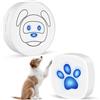Whimsii Campanello per cani senza fili, campanello a vibrazione per uscire, pulsanti impermeabili IP55, 55 melodie, 4 livelli di volume e portata fino a 289 m (bianco, 1 ricevitore 1 trasmettitore)
