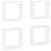 JHQHSM Mensole Parete a Cubo 4 pz Cubo rettangolare da parete Scaffale espositivo Pareti Decorative Bianche 30x15x30 cm