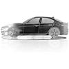 4R Quattroerre.it Modellino Sagoma Incisa Auto Alfa Romeo Giulia in Acciaio Inox