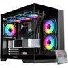 EMCA4 Computer Gaming PC Assemblato Ryzen 7 7700 - RTX 5060 TI 16GB - SSD M.2 1TB nvme Gen4 - Ram 32GB DDR5 6000mhz EXPO - ARGB - Windows 11 - B850 WIFI - Bluetooth - Dissipatore a Liquido 360mm