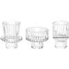 Doolitt Porta Candele Set, Portacandele da Tavolo, Moderni Vetro Decorazione, Porta Tealight Candle Holder,Cristallo per Casa, Cena, Matrimonio, Festa, Festival (3, Trasparenti)