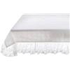Blanc Mariclò Tovaglia/copritavolo con balza in tulle collezione Dentelle Colore bianco, dimensione 140x140 cm + volant di circa 15 cm, 100% cotone