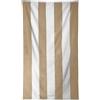 F.lli Zambetti Srl Telo Mare Rigato a striscie spugna cotone jaquard egiziano asciugamano 90x165cm (Beige)