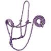 Weaver Leather 35-7820-R3 - Cavezza in corda intrecciata con piombo da 1,8 m, colore grigio/viola