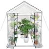Hapihom Cabina Serra da Esterno 145x145x193 3 Livelli 6 Ripiani Serra con Ancoraggio Porta con Cerniera e Corde per Giardino, Terrazza, Cortile