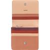 DUDU Portafoglio Donna Piccolo in Pelle Schermato RFID Colorato Ultra Compatto con Zip Interna e 8 Porta Carte Tessere Rosa cipria