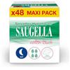 Saugella - Cotton Touch Night - Asciugamani Igienici - Molto assorbenti - Extra sottili - Ipoallergenici con ali - Antiodore - 48 tovaglioli - Set di 4 x 12