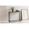 Dmora Alto da Cucina, Tavolo ausiliario con Gambe in Metallo, Consolle Rettangolare da Bar Stile idustrial, cm 100x3h80, Colore Acero