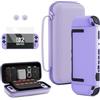 RHOTALL Custodia Viola per Nintendo Switch 2 (2025) 20,06 cm, custodia protettiva portatile da viaggio con 10 scomparti per carte di gioco, custodia rigida per Switch 2, protezione per lo schermo, 2