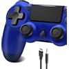 Effdrdfs Wireless Controller for PS-4, Controller Wireless for PS-4/Pro/Slim/PC, Bluetooth Gamepad Joystick with Dual Vibration Touch Panel 3.5mm Audio Jack Six-Axis