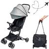 Urban Kanga Bandicoot Passeggino da Viaggio Leggero per Aereo fino a 25 kg (Grigio chiaro)