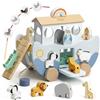 Joyreal Arca di Noè - Bomboniere Battesimo Bambina Bambino, Giochi Legno Bambini 1 2 3 Anno, Giochi Montessori Bambini, Giocattoli Educativi Regalo