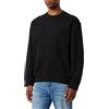 Armani Exchange Felpa da Uomo con Logo AX Stacked Cotton French Terry, Nero, XXL