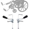 EDWERD Poggiapiedi per sedia a rotelle, supporto per gambe sollevabile, accessori di ricambio per la maggior parte delle sedie a rotelle manuali, 2 pezzi