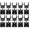 cyclingcolors 10x Gancio per battiscopa zoccolo cucina universale clip piedini zoccalatura plastica zoccolino, Ø 26mm