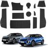 ECOZEN per Peugeot 2008/e-2008 P24 2020-2025, tappetino in gomma, tappetino antiscivolo per console centrale, portabicchieri, cassetto portaoggetti, giunzioni delle porte, antiscivolo/protezione