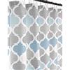 Serafina Home VCNY Home - Tenda da doccia universale in tessuto per uomo o donna: toni tenui di blu e grigio