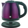 Herzberg, HG5011-PUR, Bollitore Elettrico 1,8L in Acciaio Inox Senza Fili Viola, Resistenza a Fondo Piatto 1500W, spegnimento Automatico, Livello di riempimento Esterno, Filtro Integrato, Base a 360°