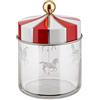 Alessi Circus MW30/75 - Barattolo da Cucina per Alimenti di Design, in Vetro Serigrafato con Coperchio in Banda Stagnata, 75 cl