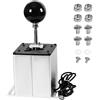 Plobeda Simulatore USB compatibile con volante Logitech G29/G27/G25/G920 T300RS/GT, applicabile per ATS ETS Dust WRC Sim Racing Games H Shifter con impugnatura in fibra di carbonio - 6+R bianco (sistema PC)
