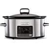 Crock-Pot Crockpot TimeSelect Digitaler Slow Cooker | programmierbares digitales Display | 5,6 L (7+ persone) | Fattore di calore | Energy effizient | Edelstahl [CSC066]