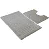 Ambience Products Set di 2 tappetini da bagno antiscivolo, morbidi e lavabili, ad asciugatura rapida, assorbenti, da doccia, set da 2 pezzi (argento)