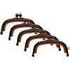 QUARKZMAN 5pz Plastic Purse Frame, 8,5cm Chiusura Click Clac per Borse Arco retrò Sbalzato per Creazione Borsa Manico Borsellino Borsa Busta Ricambi Ferramenta Telaio (caffè)