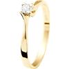 & You - Anello Solitario Diamante 0,15 Carati - 4 Griffe - Disponibile in Oro Giallo e Oro Bianco - Gioiello da Donna