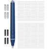 Cuteefun Gomma Elettrica, 220 Ricariche per Gomma, 2 Dimensioni, Funzionamento a Batteria, Comodo da Tenere in Mano per Artisti, Studenti, Disegnatori, Ingegneri, Blu