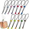 GGXZHT 12 Pezzi Passante universale Plastica Clip per Sacchetto con Fibbia di Regolazione e Corda, Clip di Chiusura per Chiudere la Borsa della Spesa, Attaccare la Canna da Pesca (20cm)