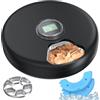 VKIMISS Dispenser Crocchette Gatto Umido: Distributore Cibo Gatti Automatico - Dosatore Crocchette per Gatti senza Fili - Distributore di Cibo per Cani Timer - con Ciotola in Acciaio Inossidabile