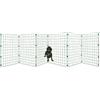P Dot Wolf Cancello per cani autoportante, 60 cm x 3 m, pannelli di recinzione in metallo, 50 x 50 mm, recinzione portatile per cani, recinzione per cani per uso interno o esterno, box pieghevole per cuccioli